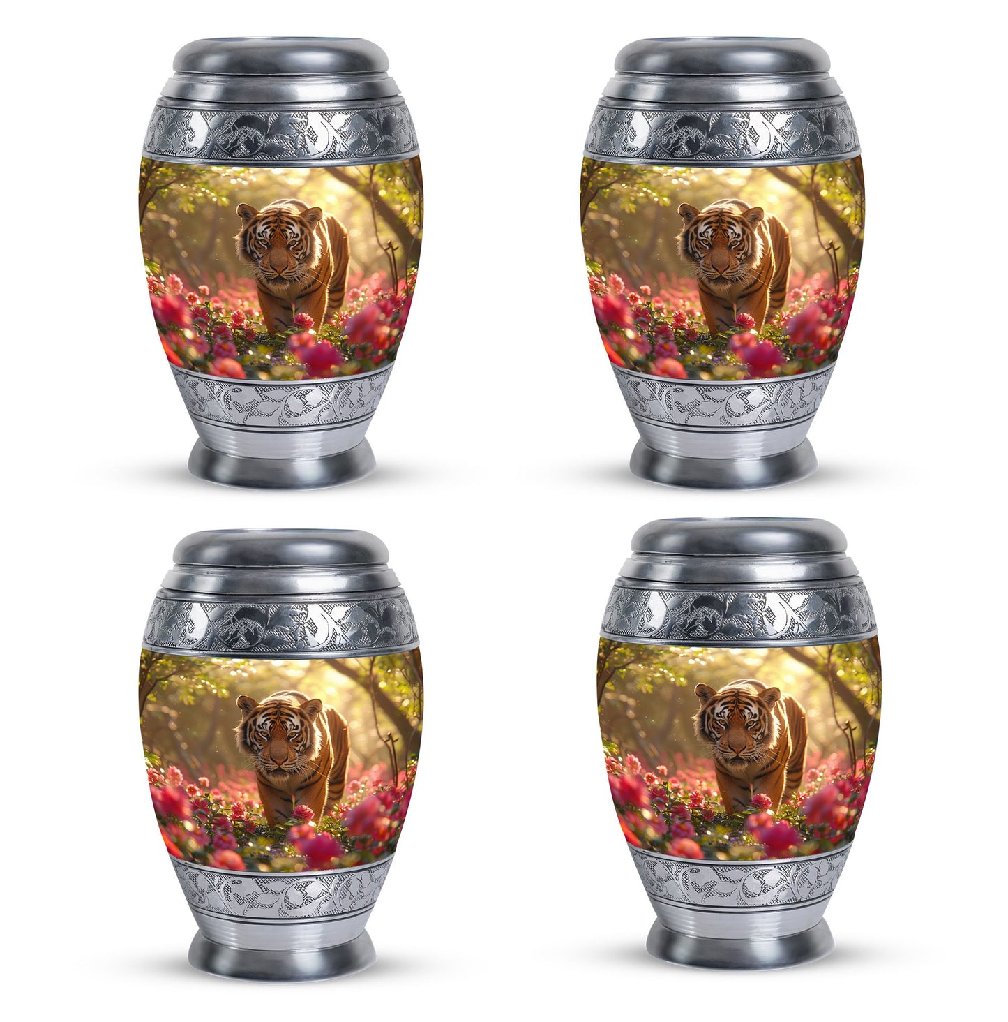 Personalized Tiger Cremation Urn for Human Ashes - 10-inch, 200 cu in - Yatskia