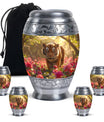 Tiger Memorial Urn For Ashes - Pink Flowers Garden Cremation Urn