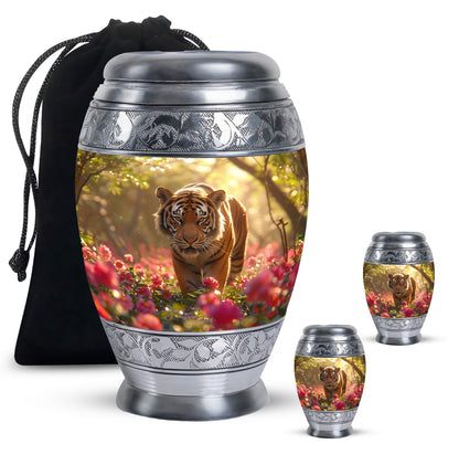 Personalized Tiger Cremation Urn for Human Ashes - 10-inch, 200 cu in - Yatskia