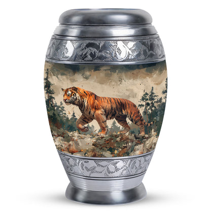 Personalized Tiger Cremation Urn for Adults - 10-inch, 200 cu in - Yatskia