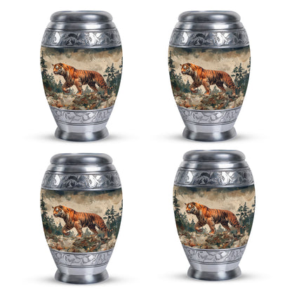 Personalized Tiger Cremation Urn for Adults - 10-inch, 200 cu in - Yatskia