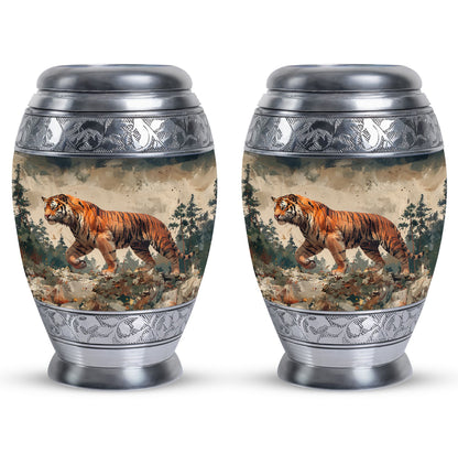 Personalized Tiger Cremation Urn for Adults - 10-inch, 200 cu in - Yatskia