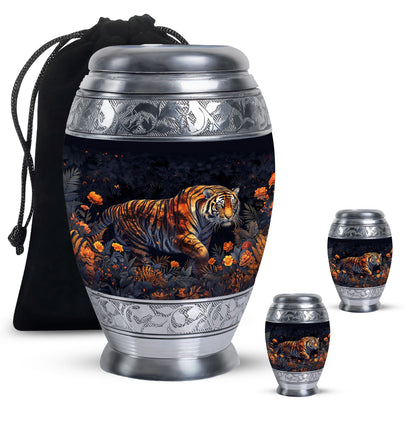 Personalized Tiger Cremation Urn for Human Ashes - 10-inch, 200 cu in - Yatskia