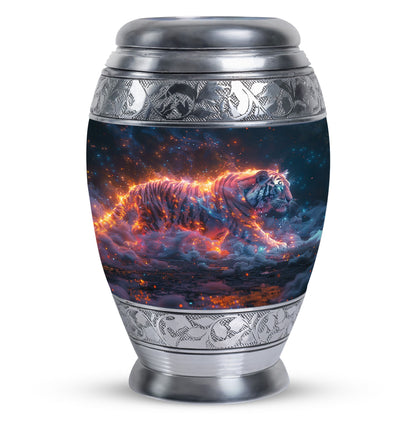 Personalized Tiger Cremation Urn for Adult - 10-inch, 200 cu in - Yatskia