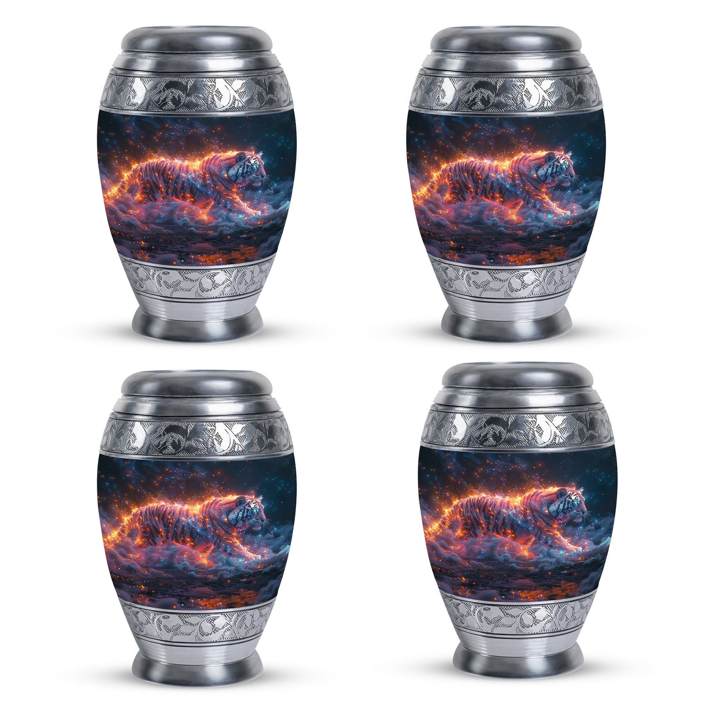 Personalized Tiger Cremation Urn for Adult - 10-inch, 200 cu in - Yatskia