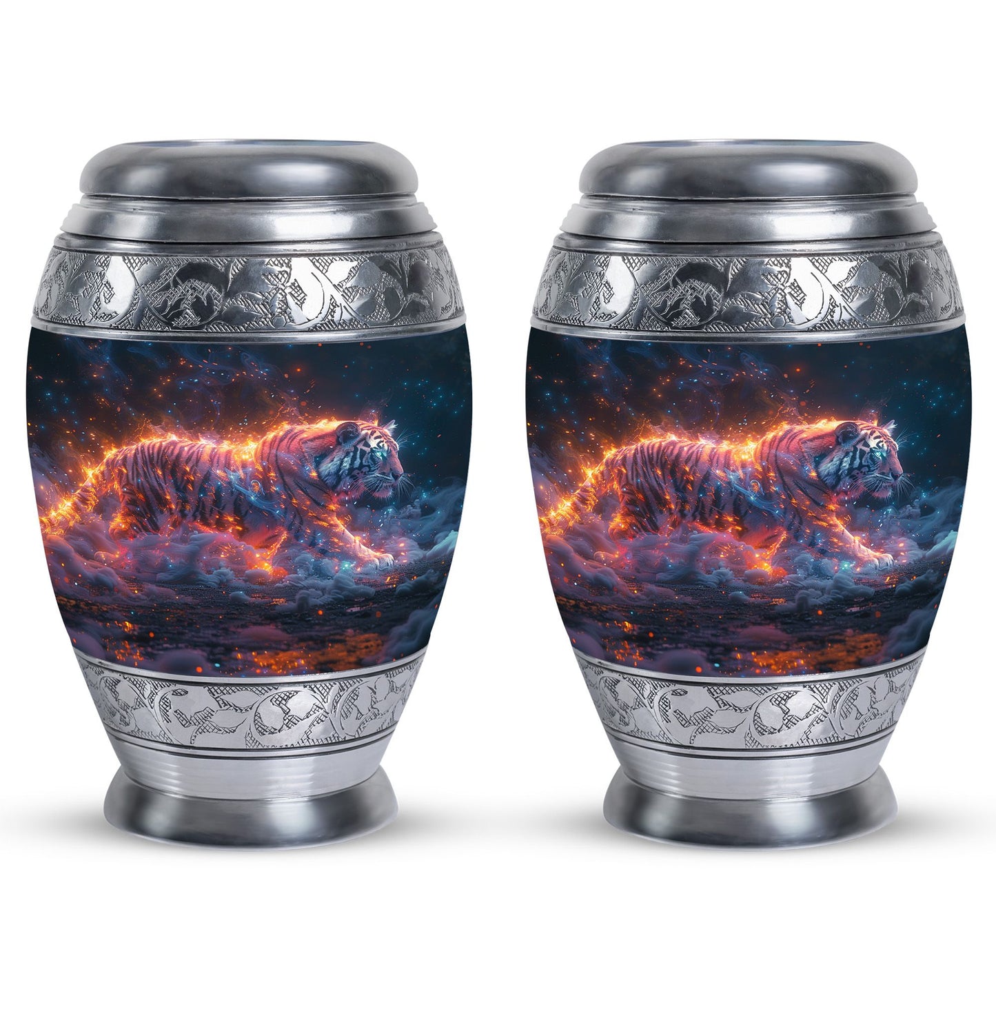 Personalized Tiger Cremation Urn for Adult - 10-inch, 200 cu in - Yatskia