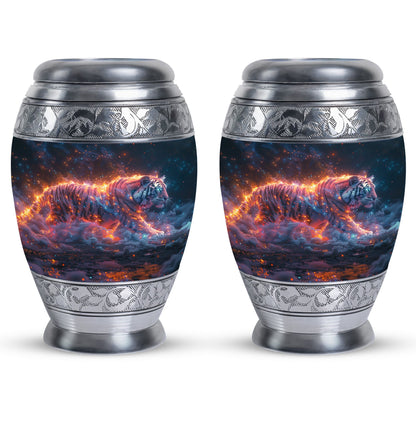 Personalized Tiger Cremation Urn for Adult - 10-inch, 200 cu in - Yatskia