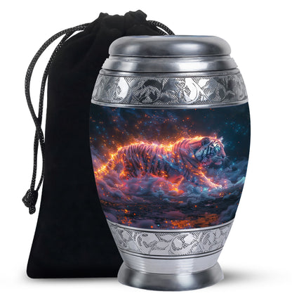 Personalized Tiger Cremation Urn for Adult - 10-inch, 200 cu in - Yatskia