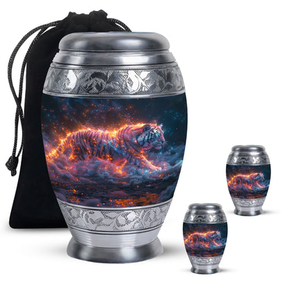 Personalized Tiger Cremation Urn for Adult - 10-inch, 200 cu in - Yatskia