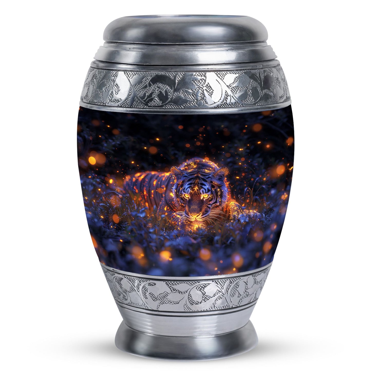 Personalized Tiger Cremation Urn for Mom - 10-inch, 200 cu in - Yatskia