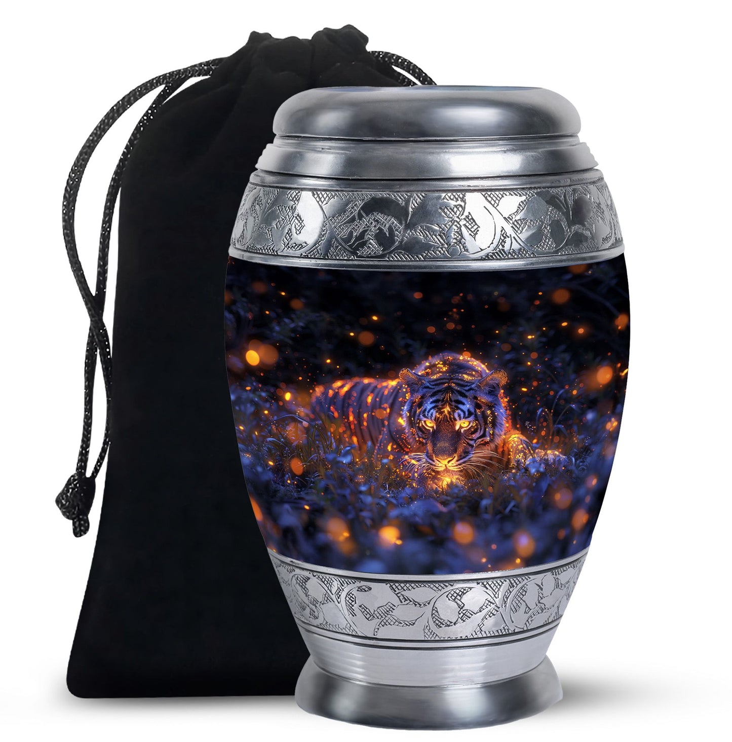 Personalized Tiger Cremation Urn for Mom - 10-inch, 200 cu in - Yatskia