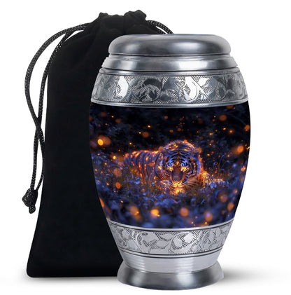 Personalized Tiger Cremation Urn for Mom - 10-inch, 200 cu in - Yatskia