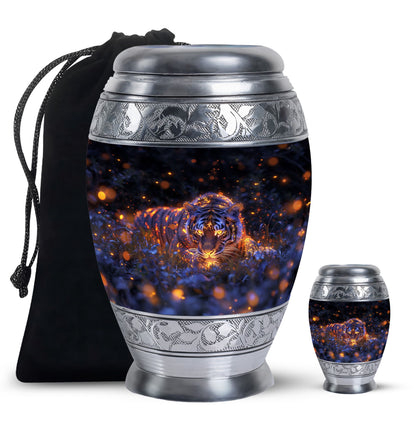 Personalized Tiger Cremation Urn for Mom - 10-inch, 200 cu in - Yatskia