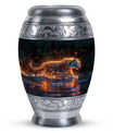 Tiger Cremation Urn - Artistic Black Decorative Urn For Hunan Ashes