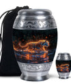 Tiger Cremation Urn - Artistic Black Decorative Urn For Hunan Ashes