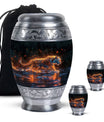 Tiger Cremation Urn - Artistic Black Decorative Urn For Hunan Ashes