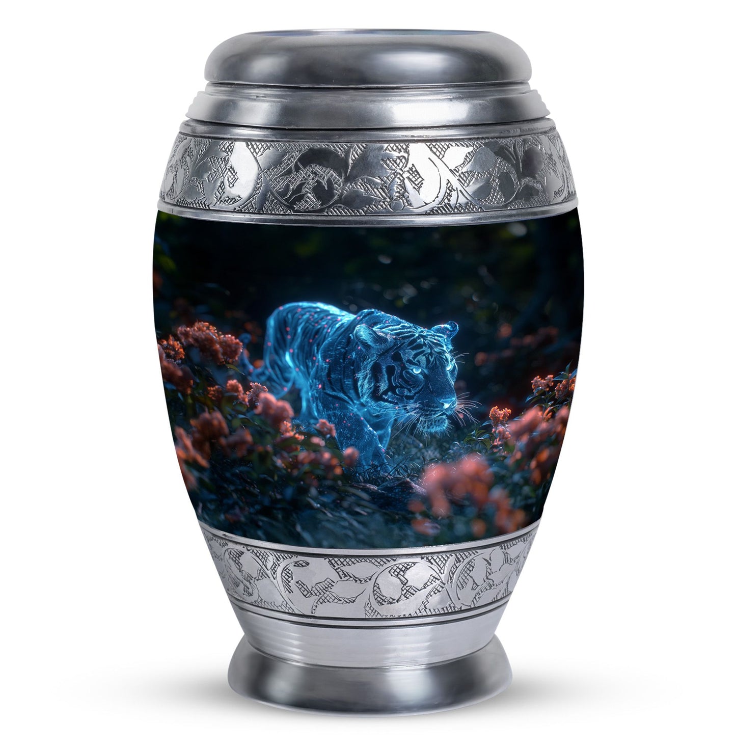 Personalized Tiger Keepsake Urn for Human Ashes - 10-inch, 200 cu in - Yatskia