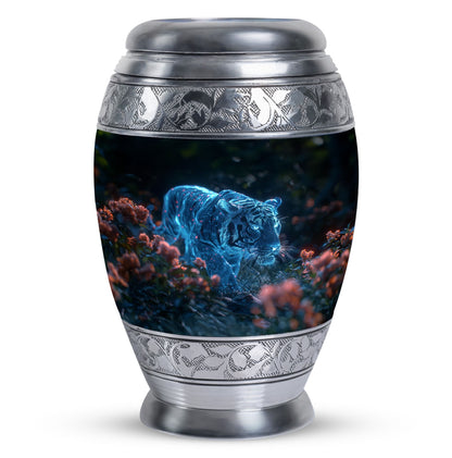 Personalized Tiger Keepsake Urn for Human Ashes - 10-inch, 200 cu in - Yatskia