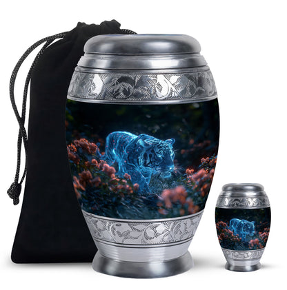 Personalized Tiger Keepsake Urn for Human Ashes - 10-inch, 200 cu in - Yatskia