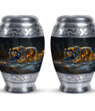 Hunger Tiger Black Cremation Urn - Urns For Human Ashes Large Adult