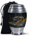 Hunger Tiger Black Cremation Urn - Urns For Human Ashes Large Adult