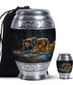 Hunger Tiger Black Cremation Urn - Urns For Human Ashes Large Adult