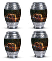 Black Tiger Cremation Urn with Artistic Design - Unique Urn for Ashes