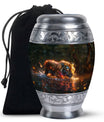 Black Tiger Cremation Urn with Artistic Design - Unique Urn for Ashes