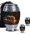 Black Tiger Cremation Urn with Artistic Design - Unique Urn for Ashes