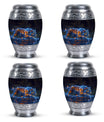Blue Tiger Design Cremation Urn - Large Urns For Female & Male