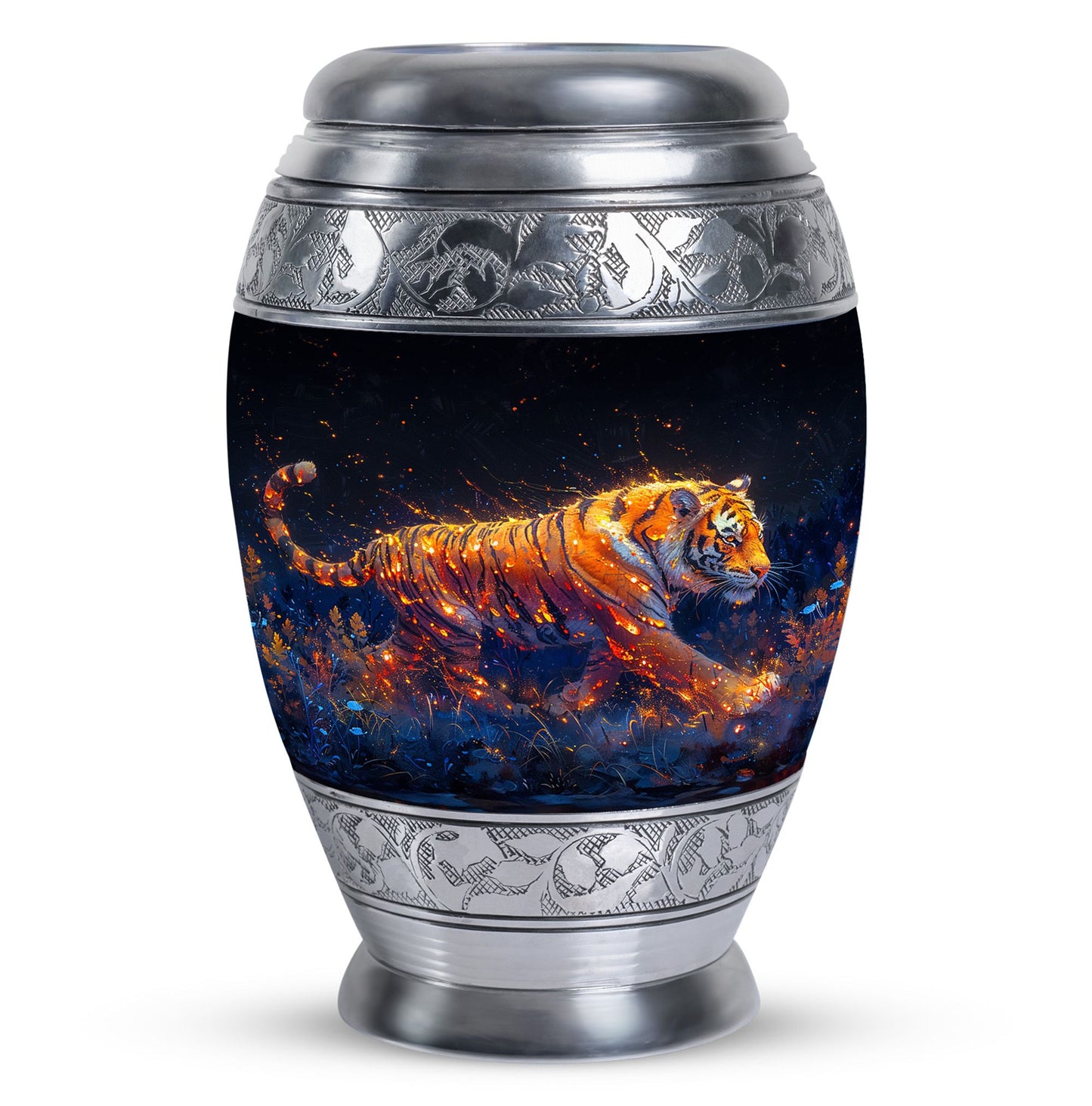 Personalized Tiger Cremation Urn for Mom - 10-inch, 200 cu in - Yatskia
