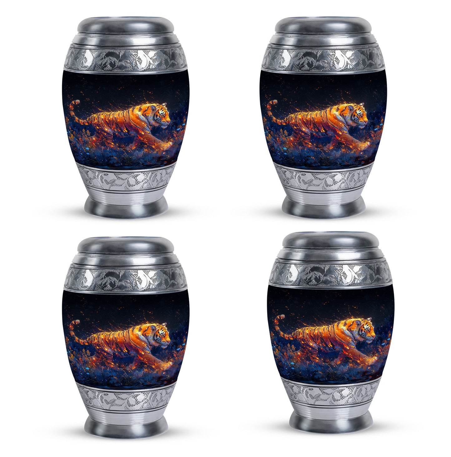 Personalized Tiger Cremation Urn for Mom - 10-inch, 200 cu in - Yatskia