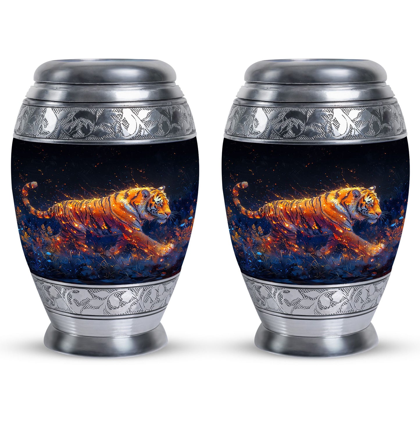 Personalized Tiger Cremation Urn for Mom - 10-inch, 200 cu in - Yatskia