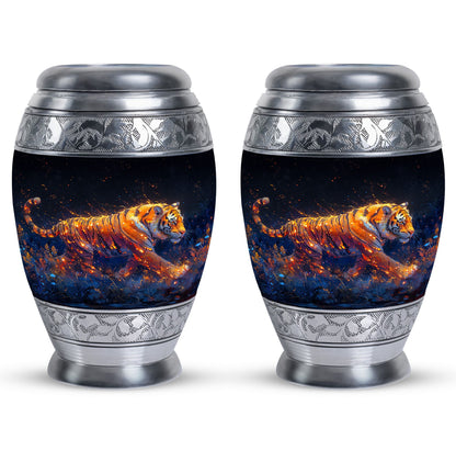 Personalized Tiger Cremation Urn for Mom - 10-inch, 200 cu in - Yatskia