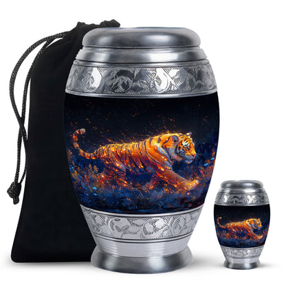 Personalized Tiger Cremation Urn for Mom - 10-inch, 200 cu in - Yatskia