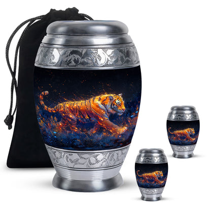 Personalized Tiger Cremation Urn for Mom - 10-inch, 200 cu in - Yatskia