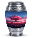 Tree of Life Urn for Human Ashes - Pink Cherry Blossom Design
