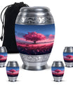 Tree of Life Urn for Human Ashes - Pink Cherry Blossom Design
