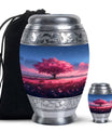 Tree of Life Urn for Human Ashes - Pink Cherry Blossom Design