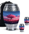 Tree of Life Urn for Human Ashes - Pink Cherry Blossom Design