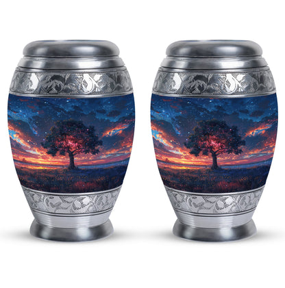 Personalized Tree of Life Cremation Urn for Human Ashes - 10-inch, 200 cu in - Yatskia