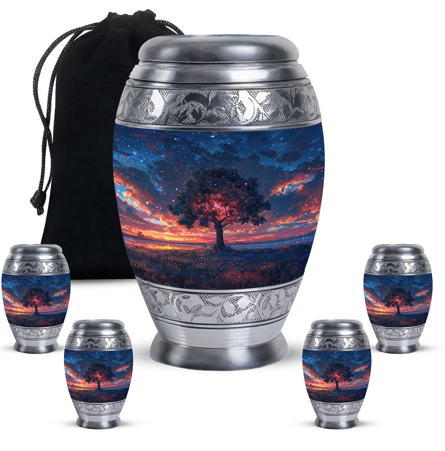 Personalized Tree of Life Cremation Urn for Human Ashes - 10-inch, 200 cu in - Yatskia