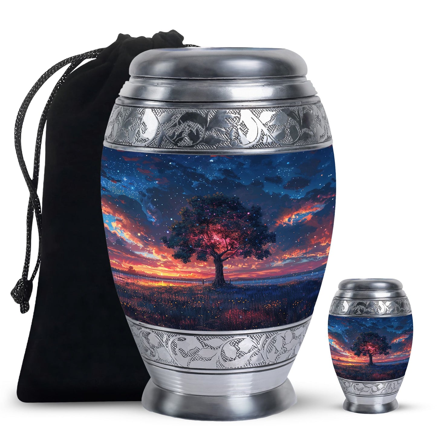 Personalized Tree of Life Cremation Urn for Human Ashes - 10-inch, 200 cu in - Yatskia
