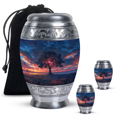 Personalized Tree of Life Cremation Urn for Human Ashes - 10-inch, 200 cu in - Yatskia