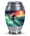 Surfing Man In Ocean - Decorative Unique Urn For Ashes Adult Male