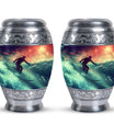 Surfing Man In Ocean - Decorative Unique Urn For Ashes Adult Male