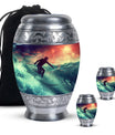 Surfing Man In Ocean - Decorative Unique Urn For Ashes Adult Male