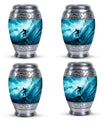 Midnight Surf Odyssey - Large Urn Memorial, Funeral Cremation Urn