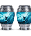 Midnight Surf Odyssey - Large Urn Memorial, Funeral Cremation Urn