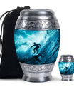 Midnight Surf Odyssey - Large Urn Memorial, Funeral Cremation Urn